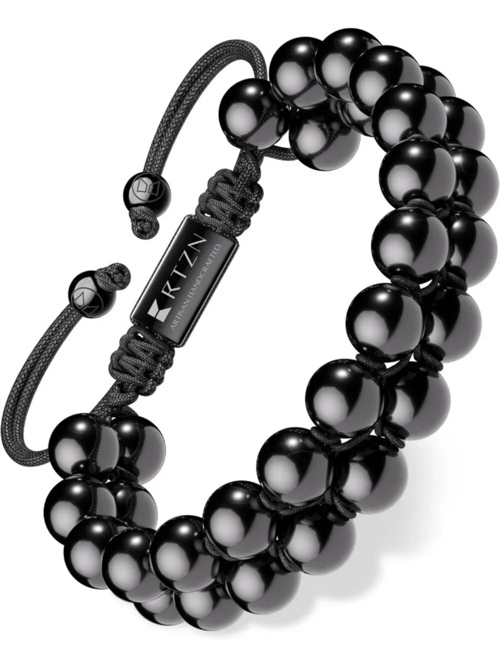 Handcrafted Black Tourmaline Bracelet for Men - Adjustable 8MM Beaded Jewelry